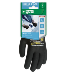 Gants de protection enduction latex Nitrile PVC Coverguard Bleu