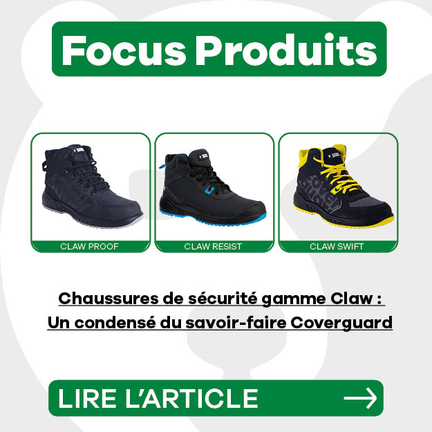 Nouvelles chaussures de sécurité CLAW : un condensé du savoir-faire Coverguard